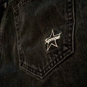 100% Authentic Black Supreme Pants